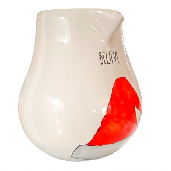 New~ Rae Dun "Believe" Santa Hat Hot Cocoa Pot - Picture 2 of 3